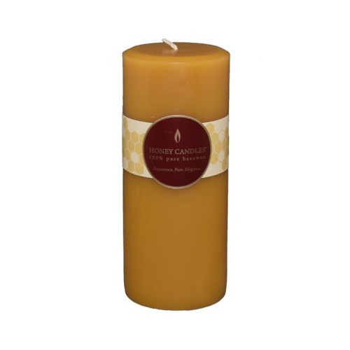 Honey Candles - Pure Beeswax - 7 x 3" Pillars - Made in BC
